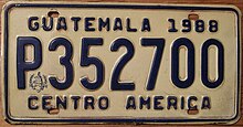 Matrícula automovilística Гватемала 1988 P352700 Centroamérica Flickr - woody1778a.jpg