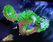 Maui satelliittikuvassa.