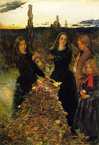 <i>Autumn Leaves</i> (painting) Painting by John Everet Millais