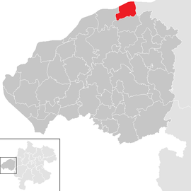 Poloha obce Mining v okrese Braunau am Inn (klikacia mapa)