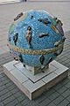 Mosaic globe sculpture at The National Archives, Kew 2.jpg
