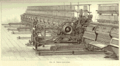 1892年のAppleton's Cyclopaedia of Applied Mechanicsに掲載されたミュール紡績機