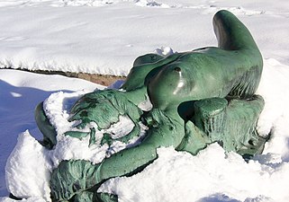 Näckrosen gjuten i brons, Waldemarsudde, Stockholm.