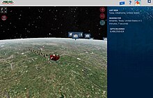 Screenshot of the live NORAD Tracks Santa web page, 2023 NORAD tracks Santa web site 2023.jpg