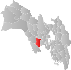 Lage der Kommune in der Provinz Viken