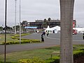 Nairobi airport fire: Post-fire damage to the exterior of the terminal building.