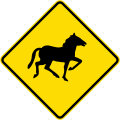 (W18-3.4) Watch for animals (wild horses)