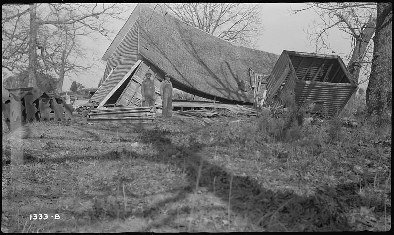 File:New Zion Church, wind damage - NARA - 280160.jpg