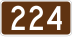 Route 224 marker