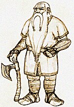 Un nain tel qu’il a été popularisé par la fantasy et les jeux de rôle.