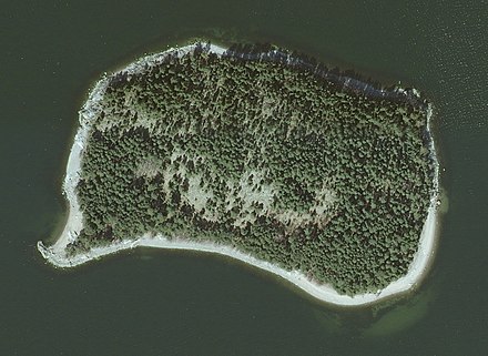 An aerial photography of the Omenainen island of Nagu