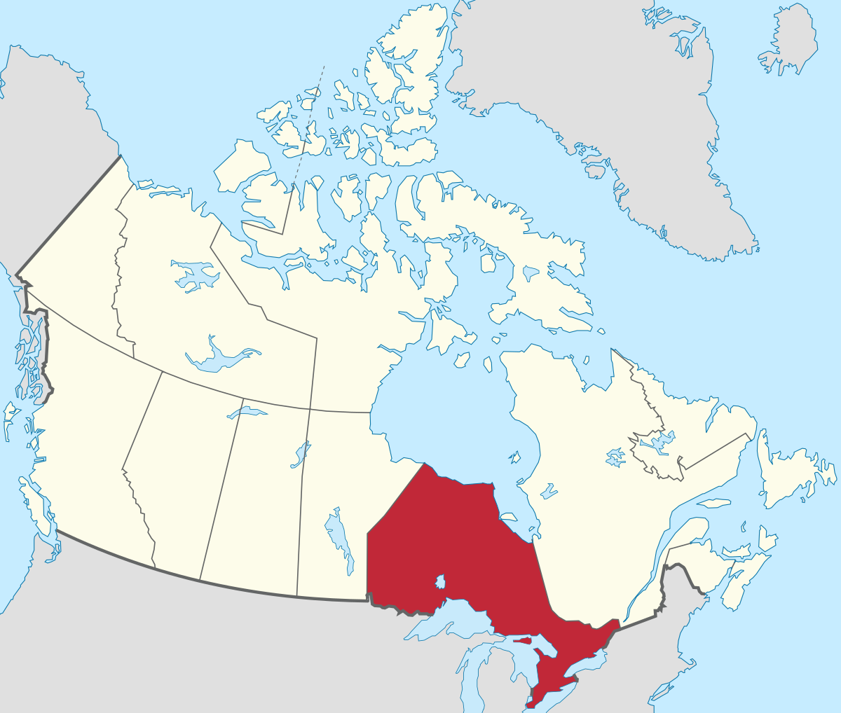 kaart ontario canada Ontario   Wikipedia