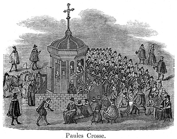 Open-air preaching at St Paul's Cross