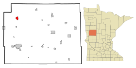 Otter Tail County Minnesota Incorporated and Unincorporated areas Pelican Rapids Highlighted.svg