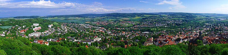 Panorama von der Hohenburg, Blick auf die Stadt