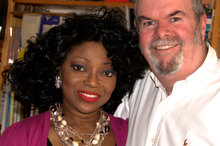 Garry Bushell with singer and actress Patti Boulaye