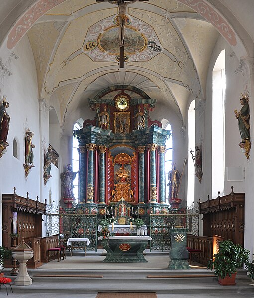 File:Pfärrich Pfarrkirche Chor mit Hochaltar 1.jpg