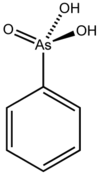 Structural formula of phenylarsonic acid