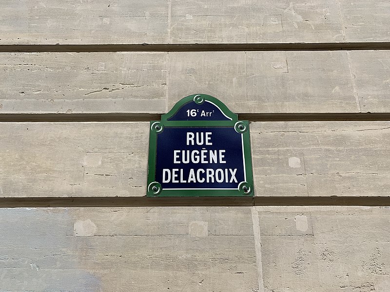 File:Plaque Rue Eugène Delacroix - Paris XVI (FR75) - 2021-08-18 - 2.jpg