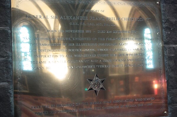 Plaque to General Sir Philip Christison, St Mary's Episcopal Cathedral, Edinburgh.