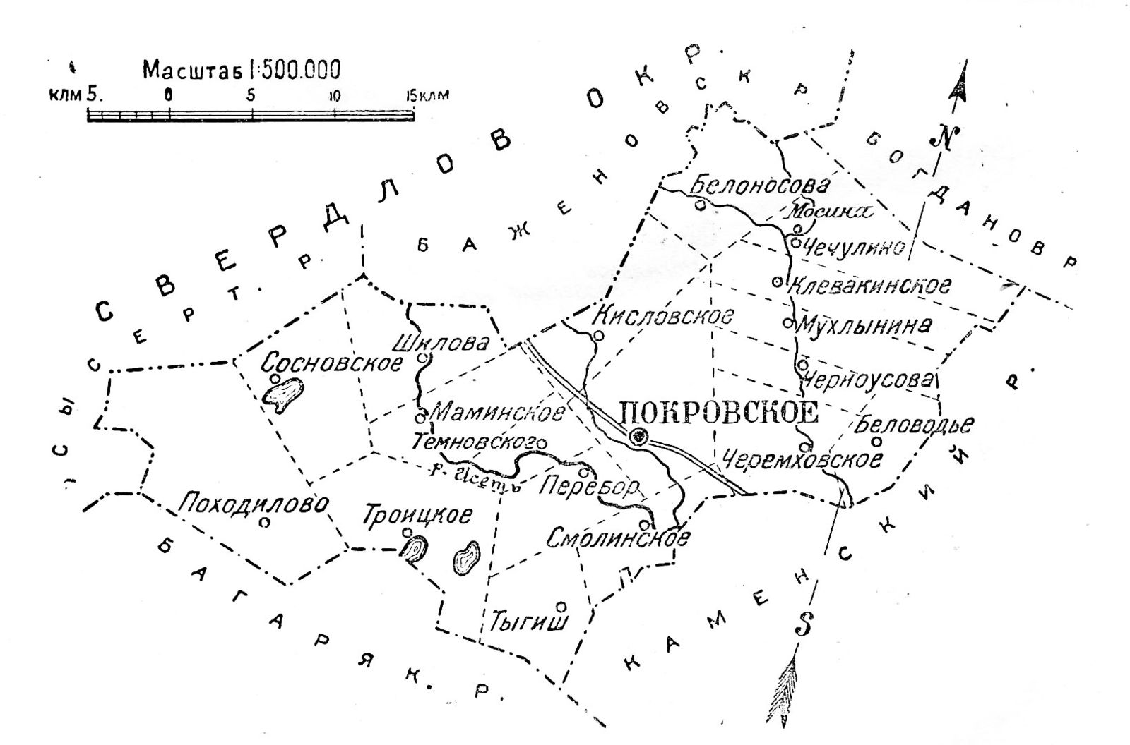 Карта шадринского округа