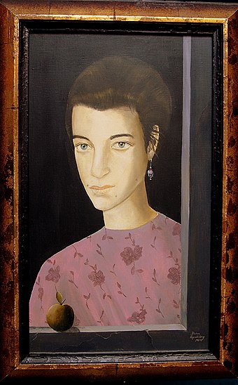 Portrait of Doina by Reginald Gray. Paris, 2001. (egg tempera on canvas)