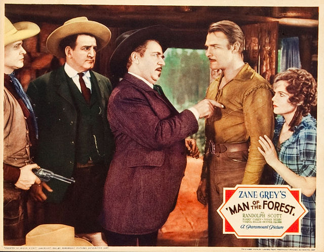 Barton MacLane, Tom Kennedy, Noah Beery, Sr., Scott and Verna Hillie in Man of the Forest, 1933