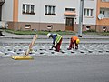 Čeština: Praha, Petřiny, rekonstrukce tramvajové trati Vozovna Střešovice – Petřiny