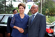 Zuma meets with Brazilian President Dilma Rousseff in 2011. Pretoria - RAS (6257449310).jpg