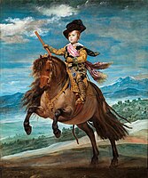 Príncipe Baltasar Carlos a cavalo, por Velásquez.