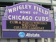 Wrigley Field, home of the Chicago Cubs, is officially designated