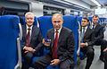 Vladimir Putin kaj Sergej Sobjanin en Lastoĉka ĉe inaŭguro de Centra ringo de Moskvo
