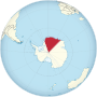Queen Maud Land on the globe (Antarctica centered).svg