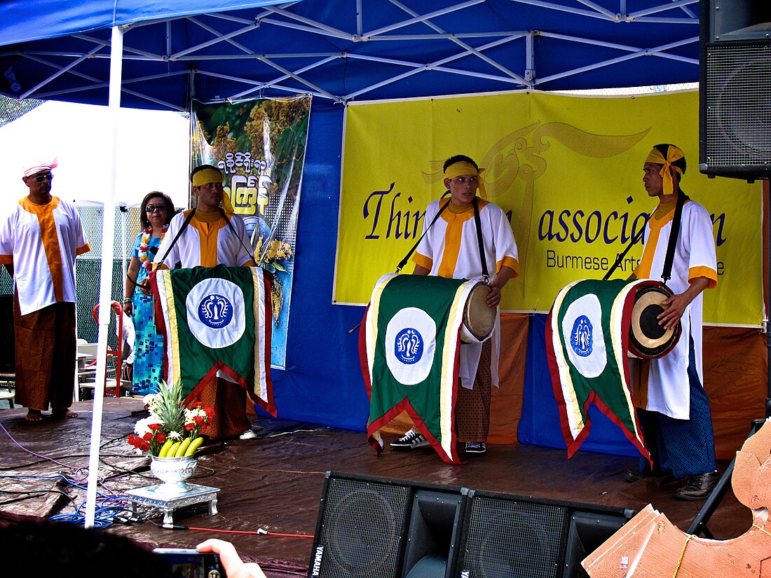 File:Rakhine drummers at Thingyan, New York City.jpg