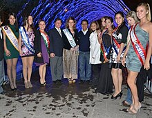 Queens of Trujillo Spring Festival in visiting the Paseo de Aguas in Víctor Larco District