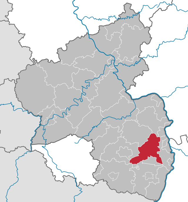 Bad Dürkheims läge i Rheinland-Pfalz