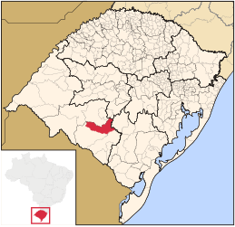 Lavras do Sul - Harta