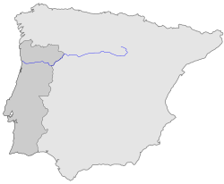 Mapa d'o Río Duero