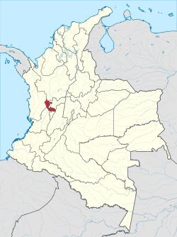 里萨拉尔达省在哥伦比亚的位置