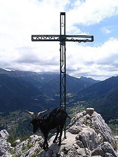 Roche Veyrand mountain in France