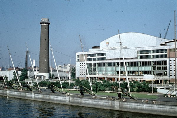 Royal Festival Hall and Shot Tower, 1959