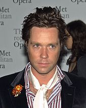 McGarrigle's son, Rufus Wainwright, in 2010 Rufus Wainwright 3 Met Opera 2010 Shankbone.jpg