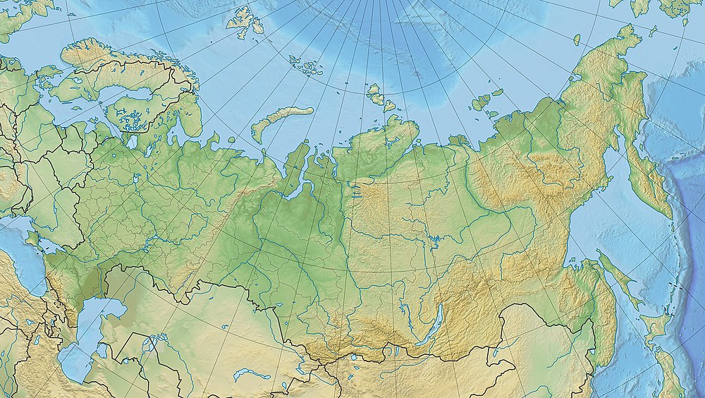 Rusija na karti Rusije