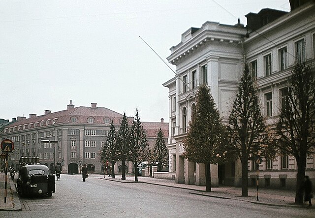 Järnagatan street in the city centre 1944