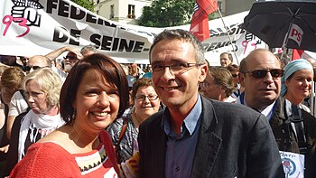 Les socialistes Sylvine Thomassin et Stéphane Troussel