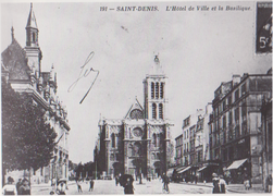 La basilique Saint-Denis après la destruction de la tour nord.