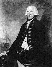 Admiral Sir Samuel Hood who commanded the British naval forces defending the city. Samuel Hood, 1st Viscount Hood - Project Gutenberg eText 16914.jpg