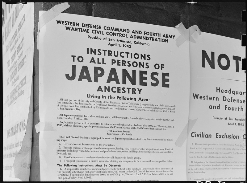 File:San Francisco, California. Exclusion Order posted at First and Front Streets directing removal of p . . . - NARA - 536017.tif