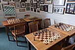 Raum für den Schach-Unterricht auf der vierten Etage des Mechanics’ Institute in der Post Street 57, Januar 2020