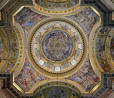 Kuppel und Gewölbe der Capella di San Gennaro im Dom von Neapel (Fresken von Domenichino und Giovanni Lanfranco, 1631-1643)